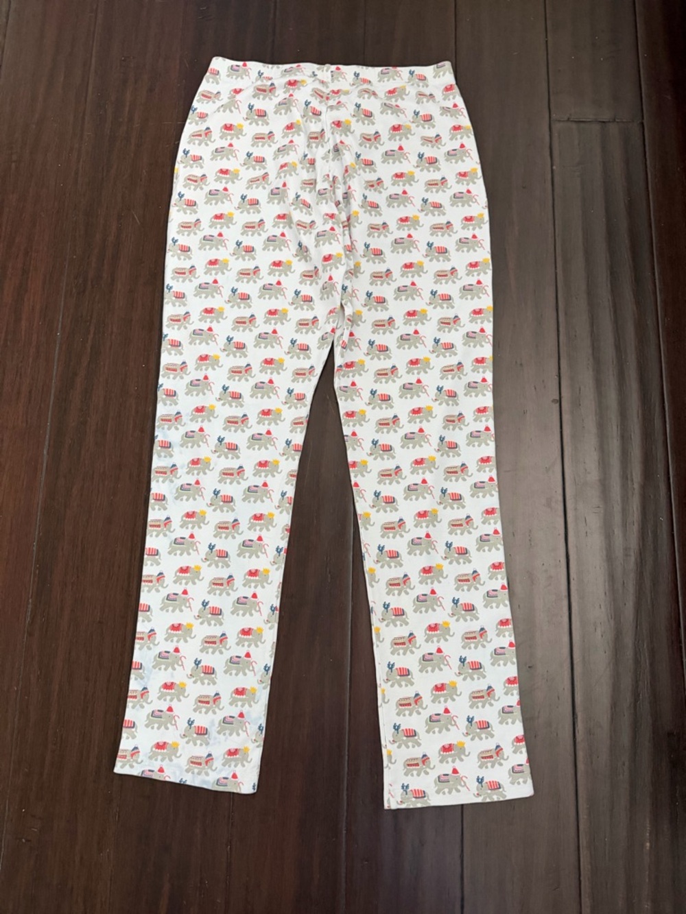 Roller Rabbit Hathi Christmas elephant print pajama pants M - Picture 2 of 5